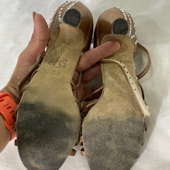 Dance Shoes Women  Dancing High Heel Sparkly Salsa Bachata Latin - Picture 3 of 6